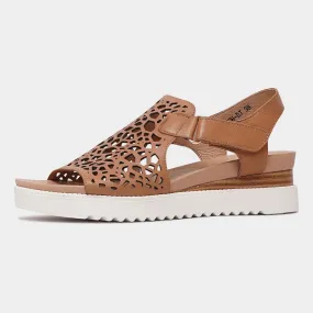 Ansh Dark Tan Leather Sandals