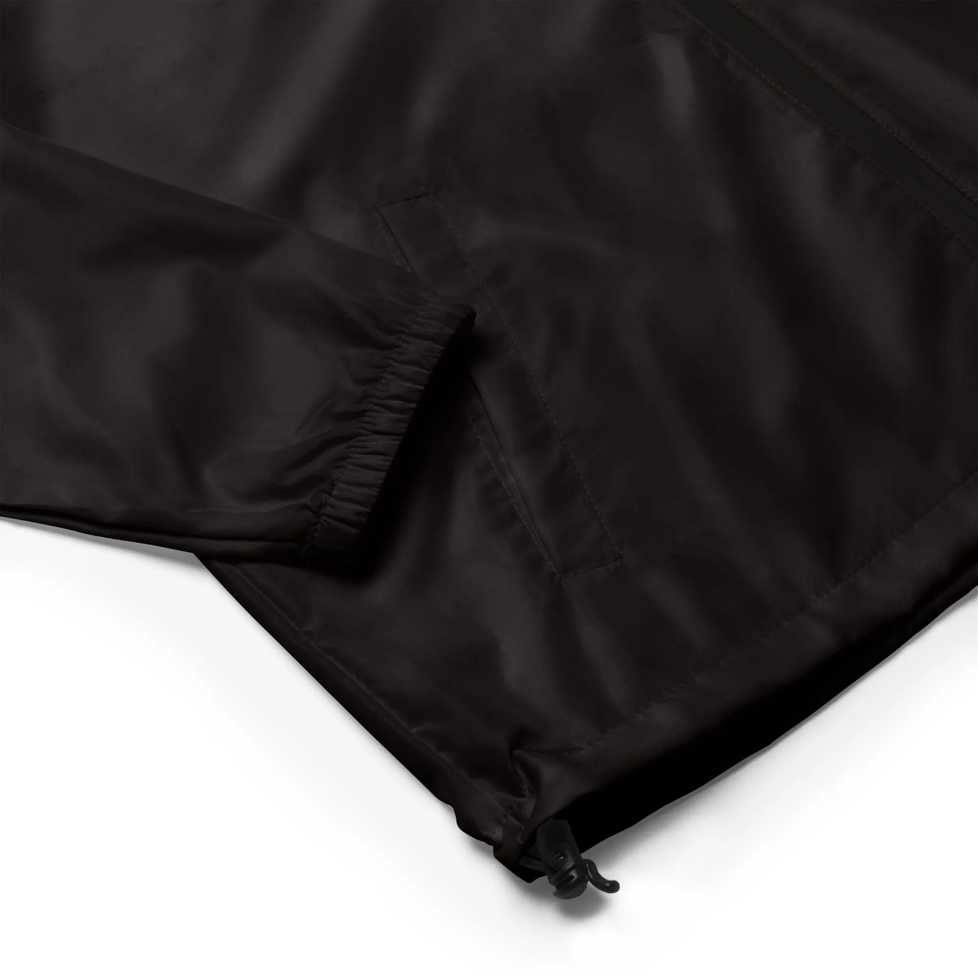 BLACK Unisex Zip Up Windbreaker