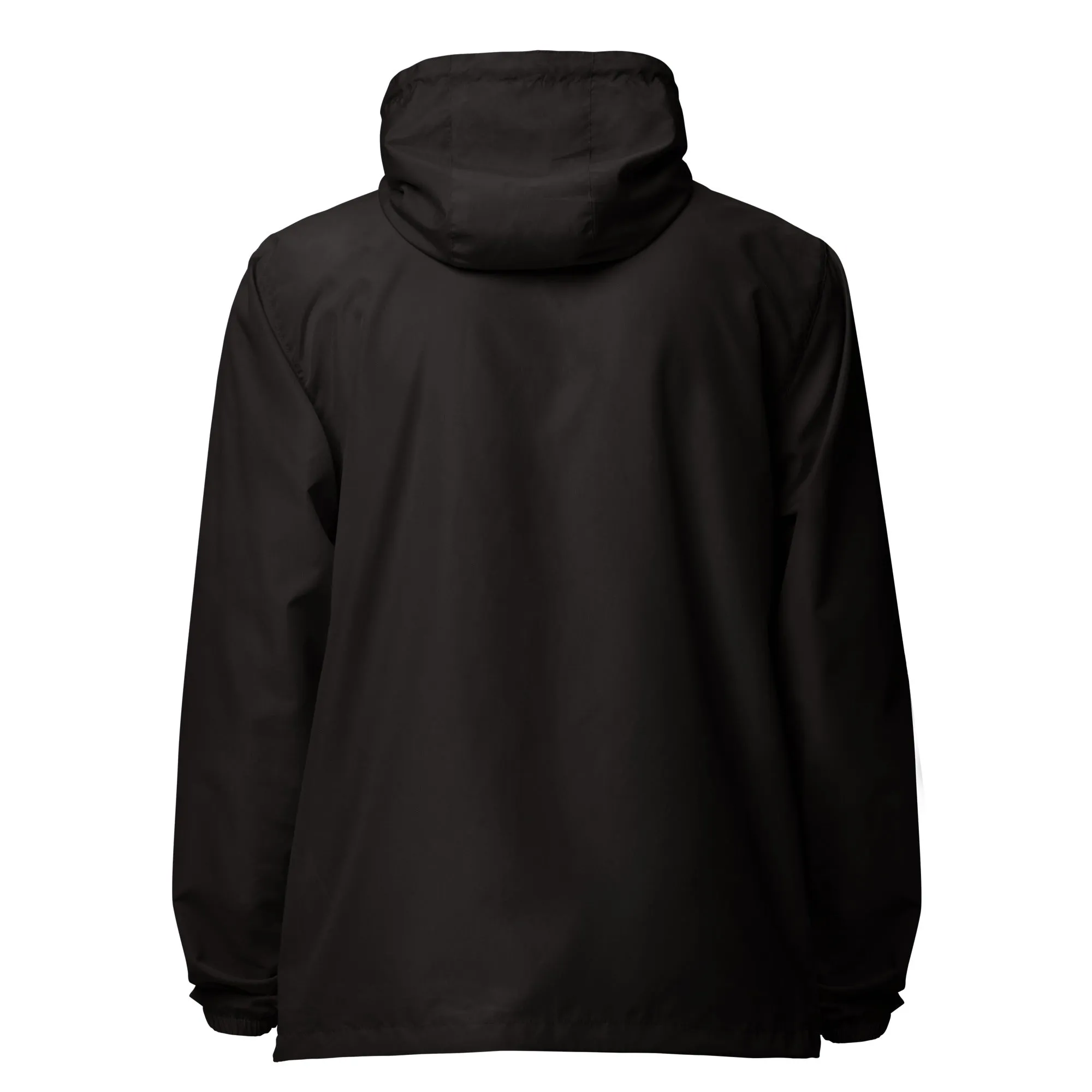 BLACK Unisex Zip Up Windbreaker