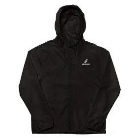 BLACK Unisex Zip Up Windbreaker