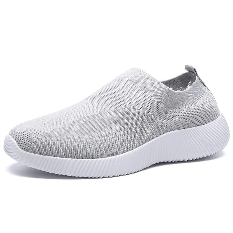 Breathable Mesh Platform Sneakers Women Slip on Soft Ladies Casual Running Shoes Woman Knit Sock Shoes Flats