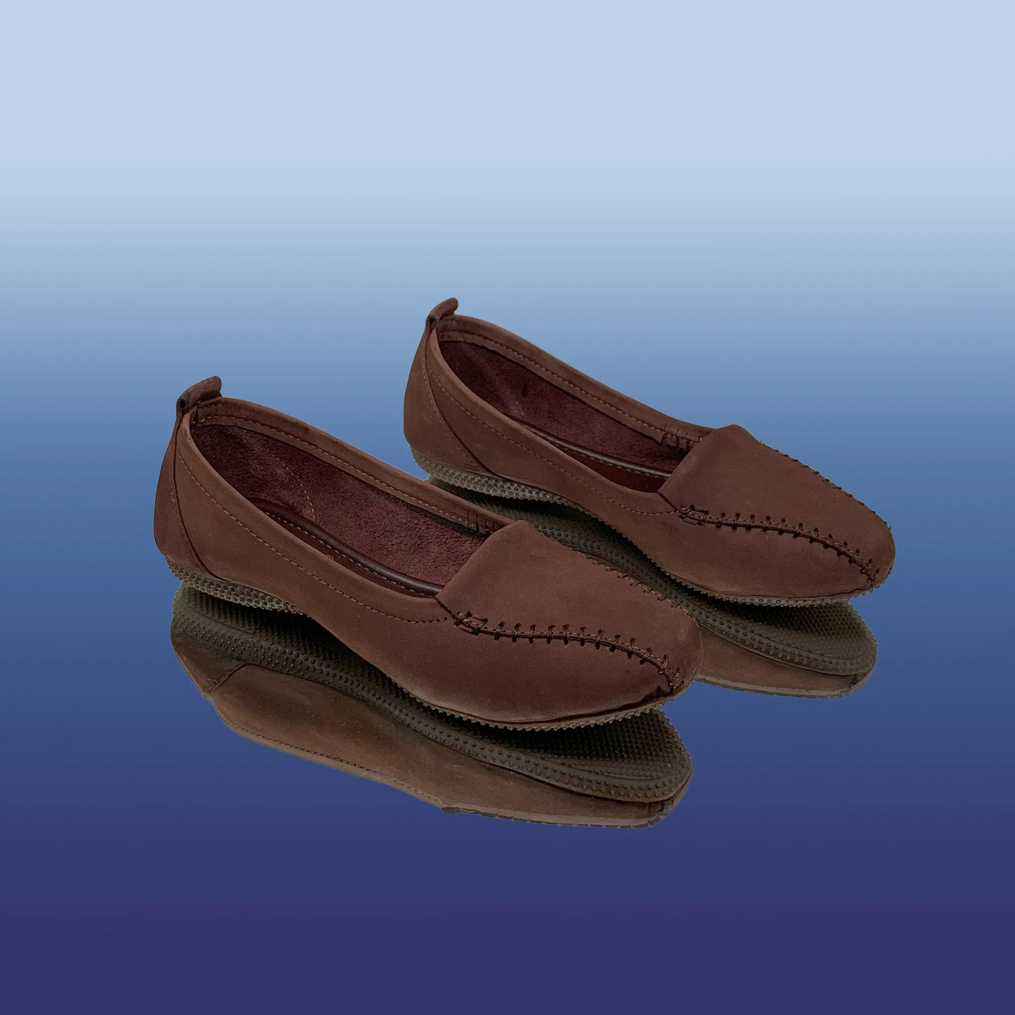 Brown Nubuck Leather Loafers
