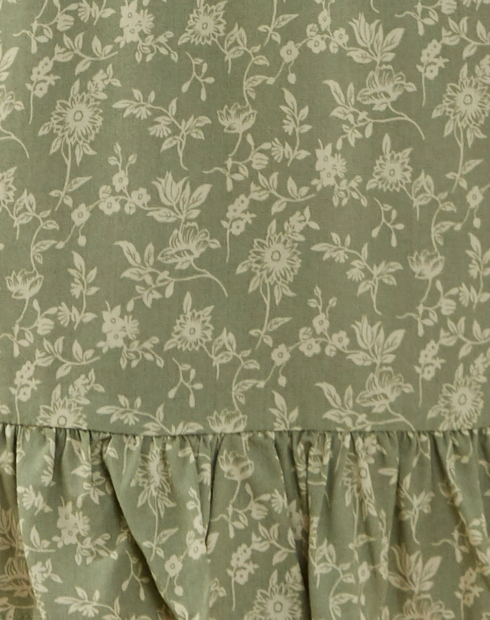 Carole Mini Dress in Ditsy Floral Green