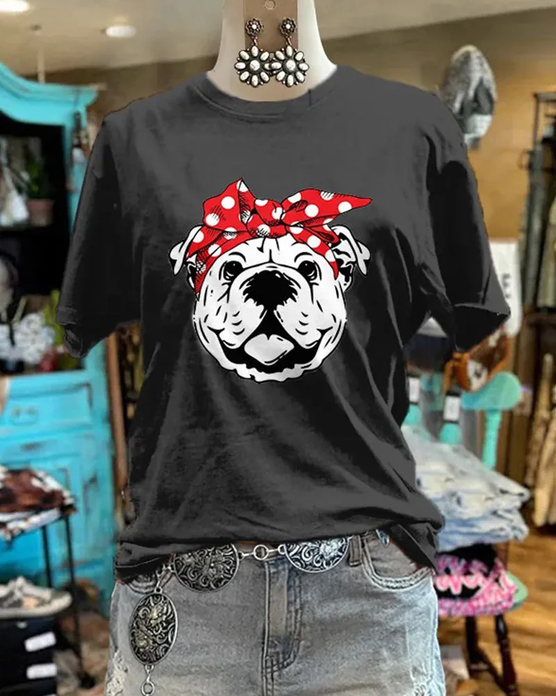 Casual Bandana Bulldog Tee