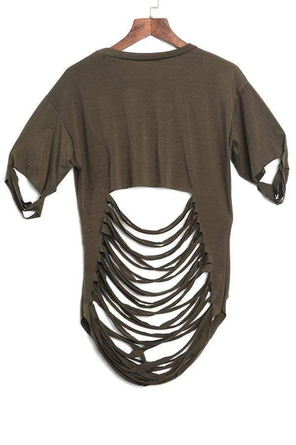 Casual Broken Holes Shirts