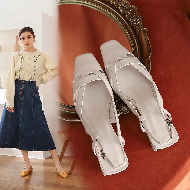 Casual Women Sandals Buckle Strap Footwear Heels Women