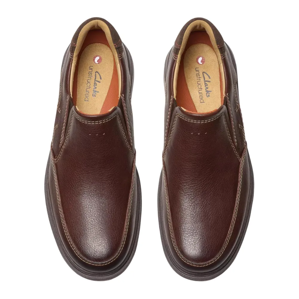 Clarks Un Briley Step Mahogany Leather Loafer (Men's)
