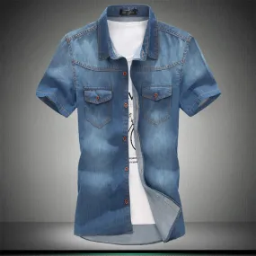 COTTON Shirt For Men Short Sleeves