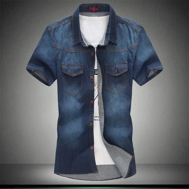 COTTON Shirt For Men Short Sleeves