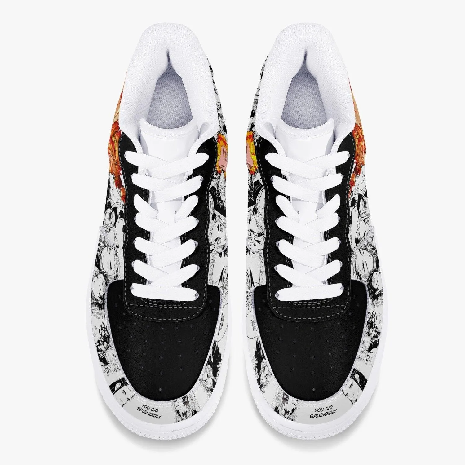 Demon Slayer Kyojuro Rengoku Manga Style Air F1 Anime Shoes