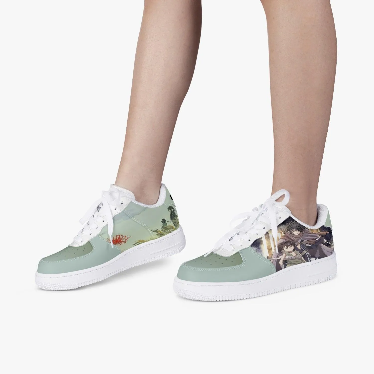 Dororo & Hyakkimaru Green/White Air F1 Anime Shoes