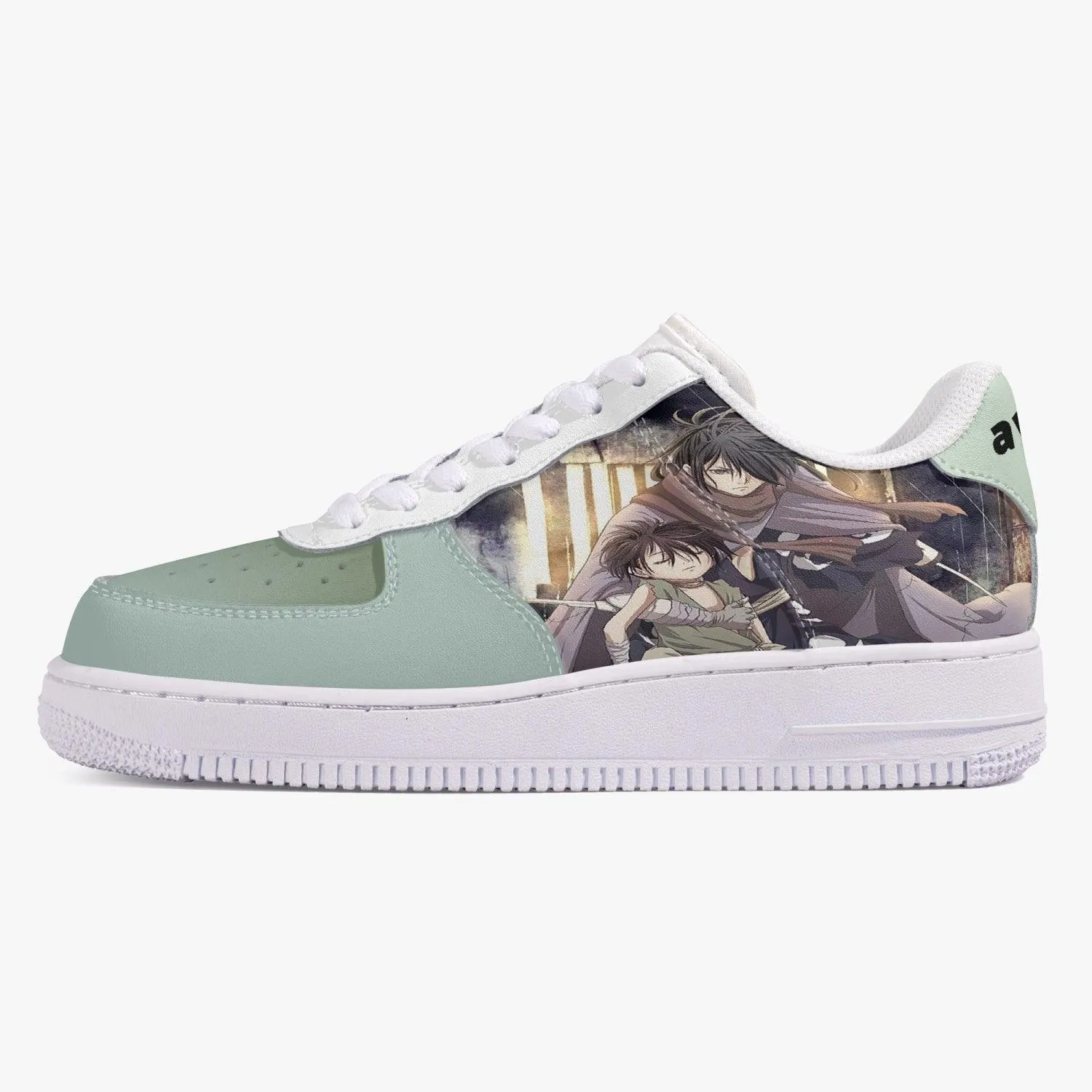 Dororo & Hyakkimaru Green/White Air F1 Anime Shoes