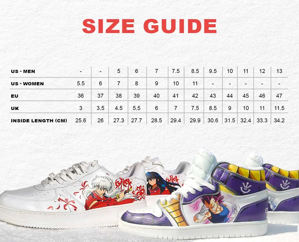 Dragon Ball Z Gotenks YZ White Anime Shoes