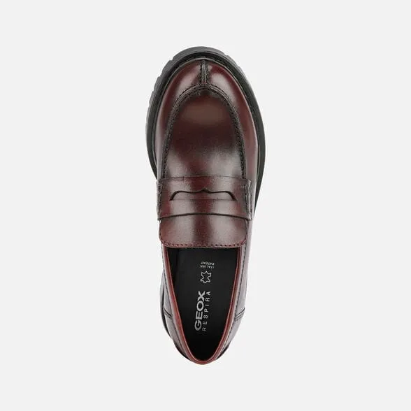 Geox Women's Bleyze Loafers- Bordeaux