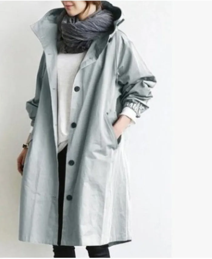 Hoody Solid Wholesale Casual Long Windbreaker For Women