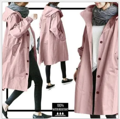 Hoody Solid Wholesale Casual Long Windbreaker For Women