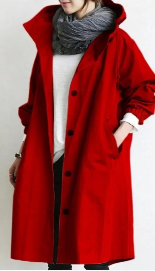 Hoody Solid Wholesale Casual Long Windbreaker For Women