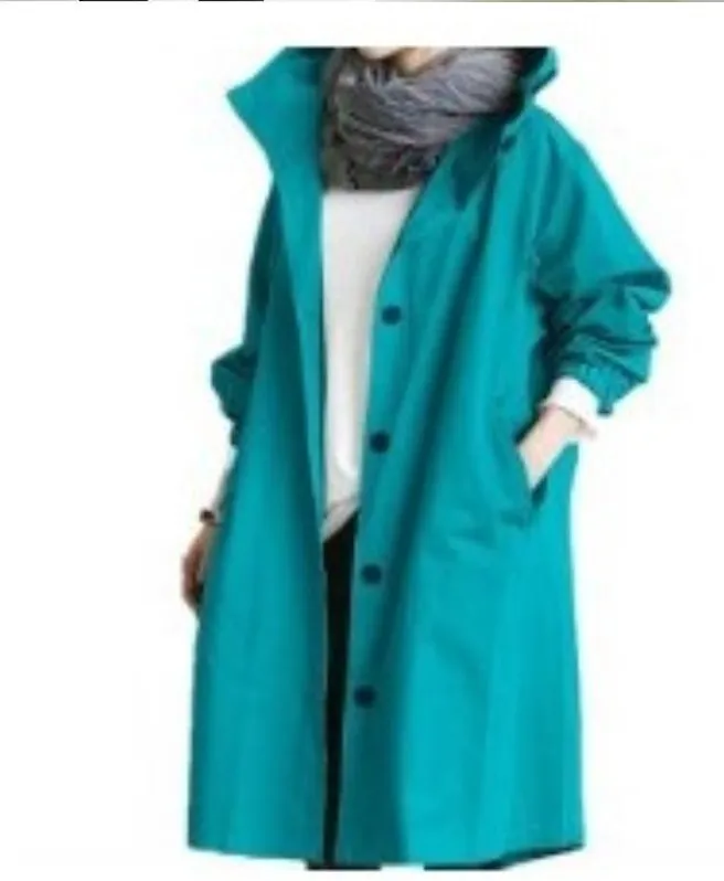 Hoody Solid Wholesale Casual Long Windbreaker For Women
