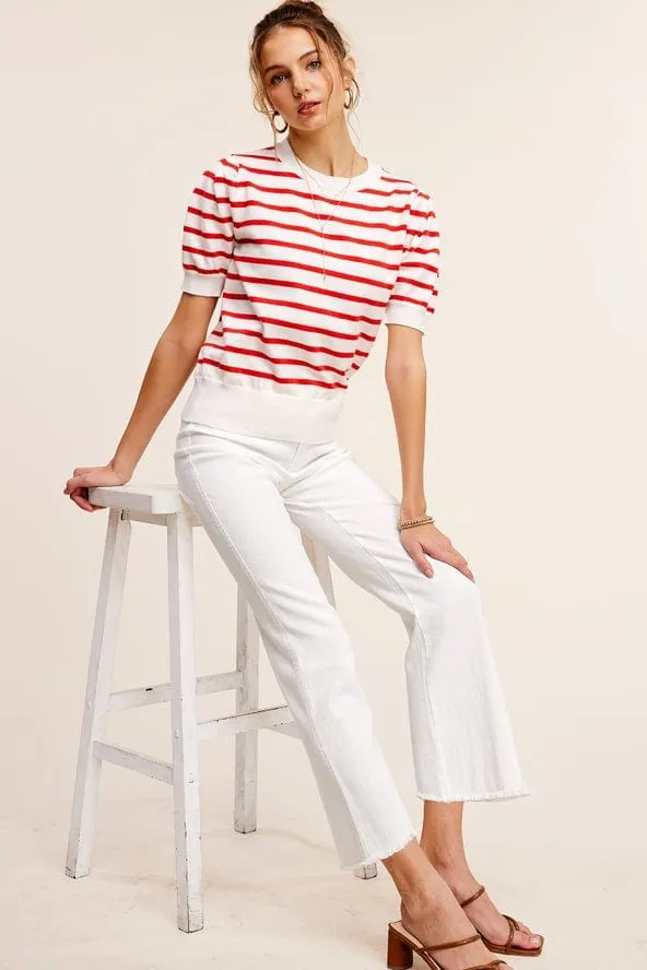 La Miel Soft Washed All Season Stretchy Pants in White