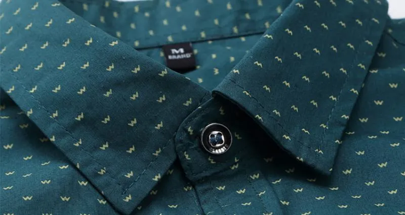 Men's Summer Casual Cotton Short Sleeved Shirt