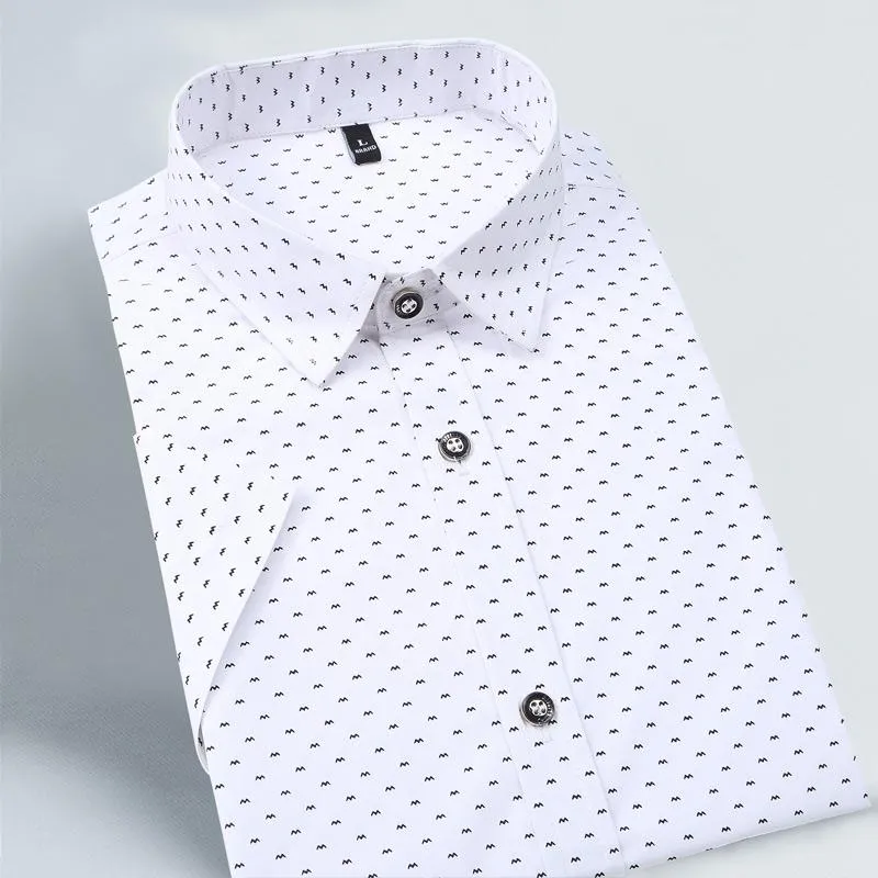 Men's Summer Casual Cotton Short Sleeved Shirt