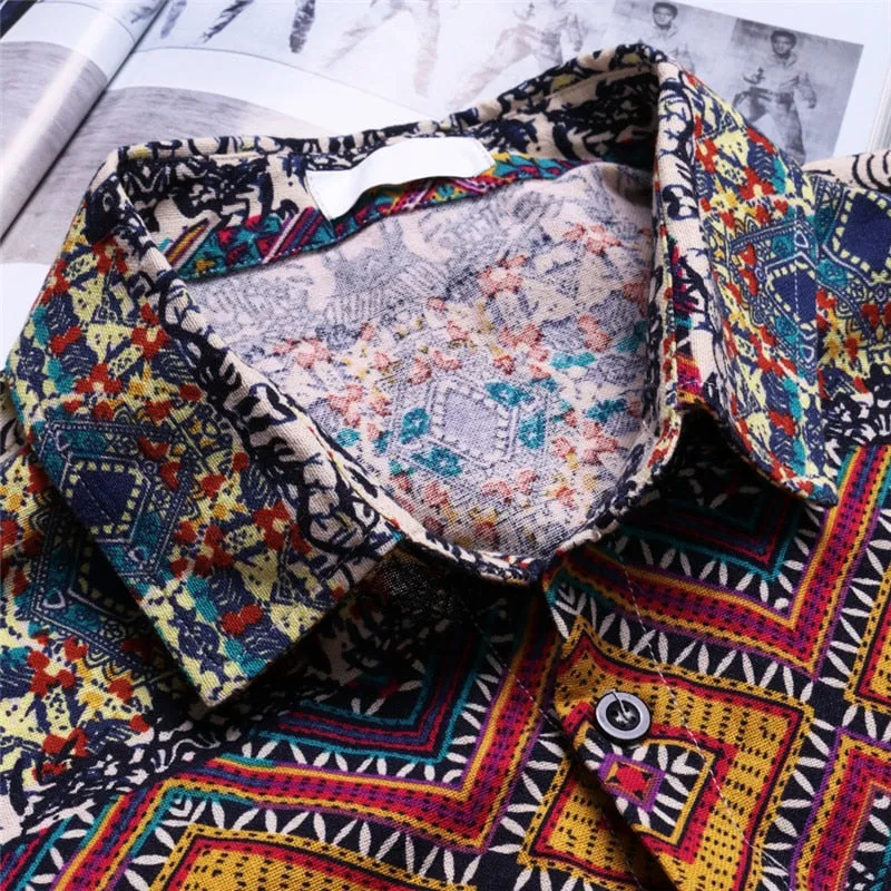 Men's Summer Casual Short Sleeve Printed Shirt | Plus Size