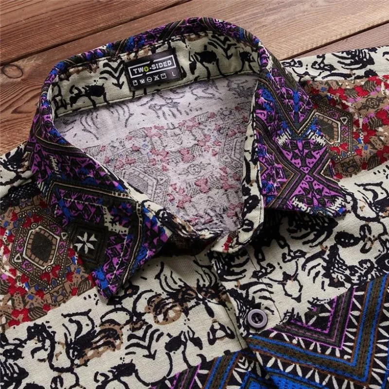 Men's Summer Casual Short Sleeve Printed Shirt | Plus Size