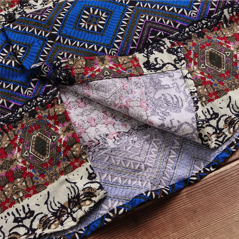 Men's Summer Casual Short Sleeve Printed Shirt | Plus Size