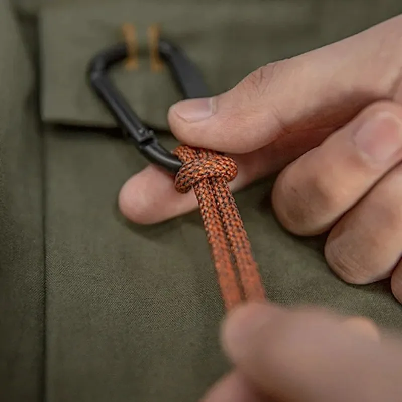 Multi pocket carabiner camping shirt