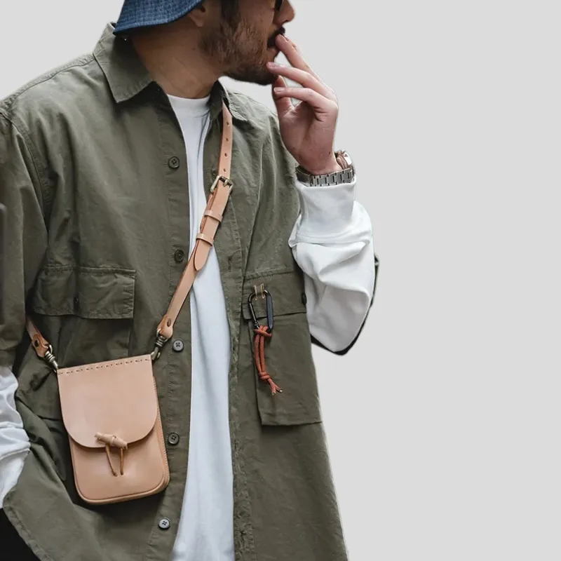 Multi pocket carabiner camping shirt