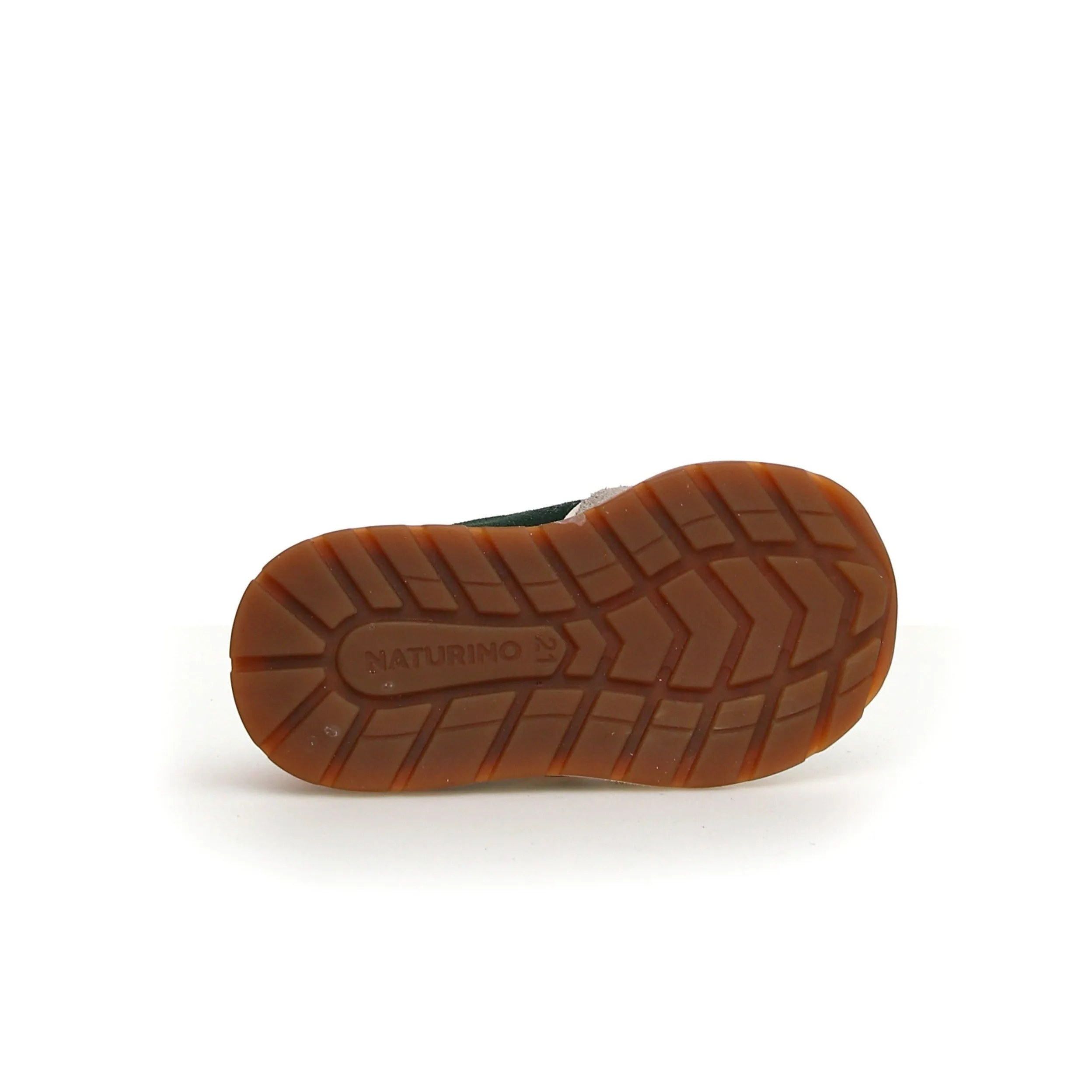 Naturino Roy VL | Suede Taupe/Green Toddler Sneakers