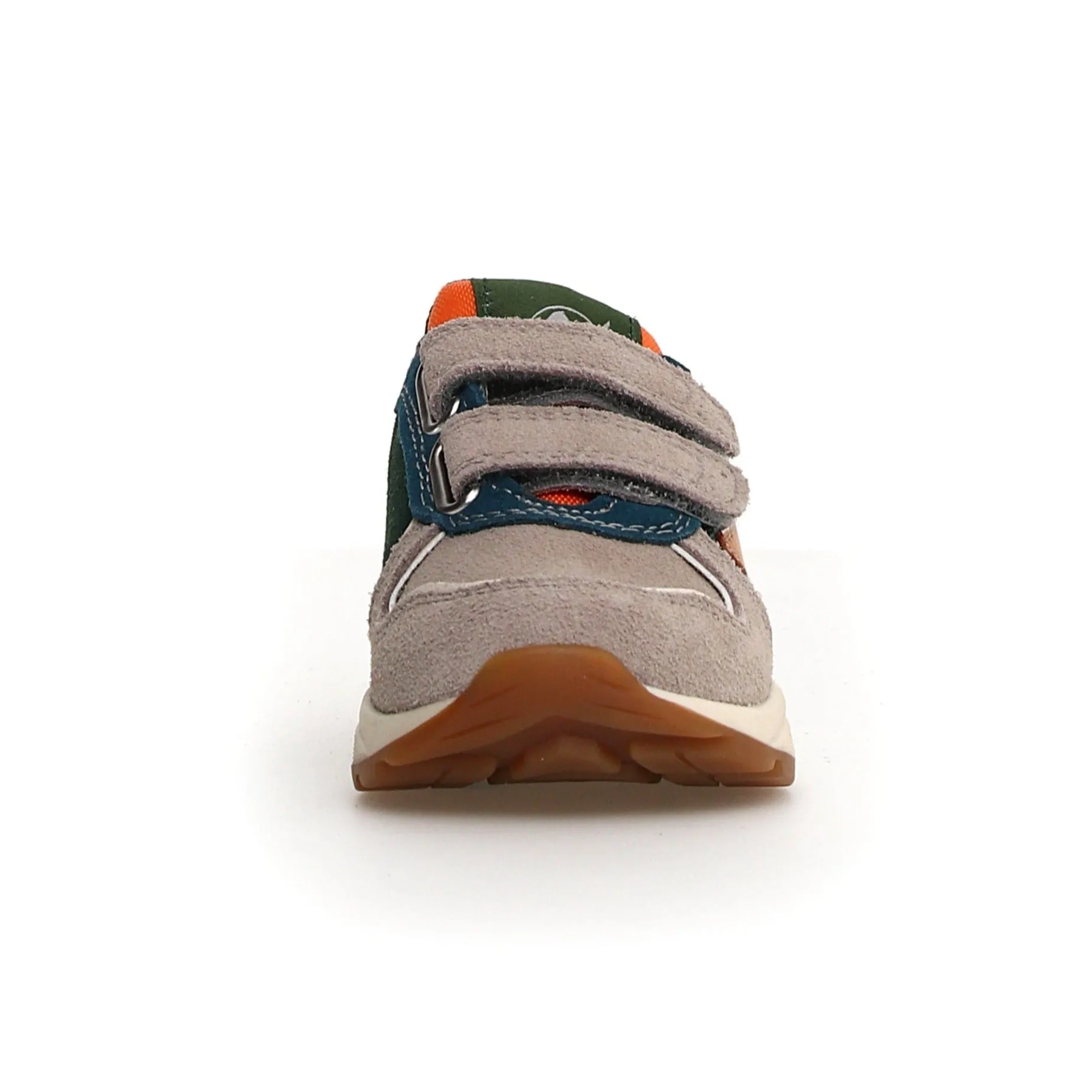 Naturino Roy VL | Suede Taupe/Green Toddler Sneakers
