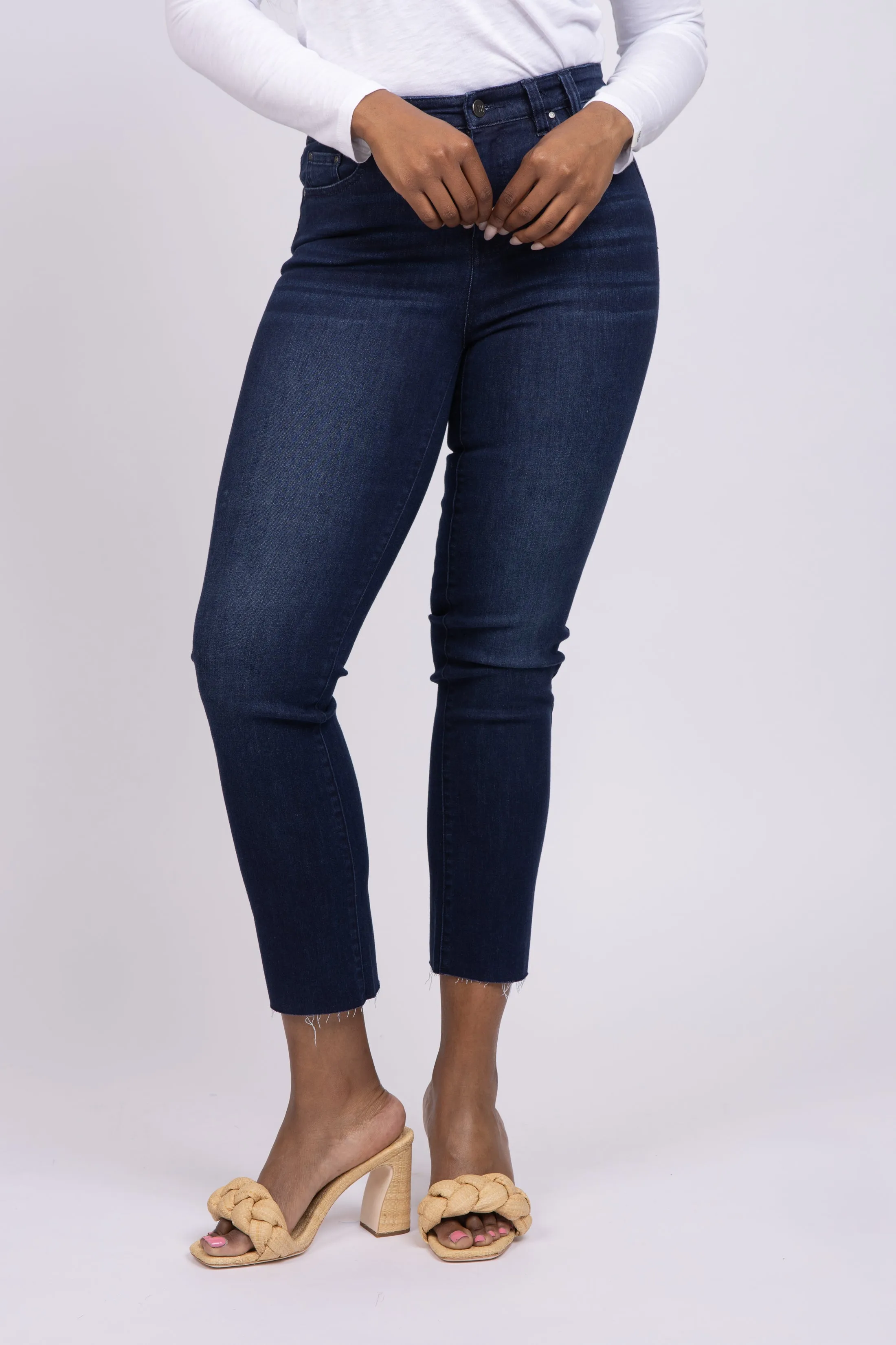 Nic Zoe Nz 28" Mid Rise Straight Ankle Jeans In Twilight