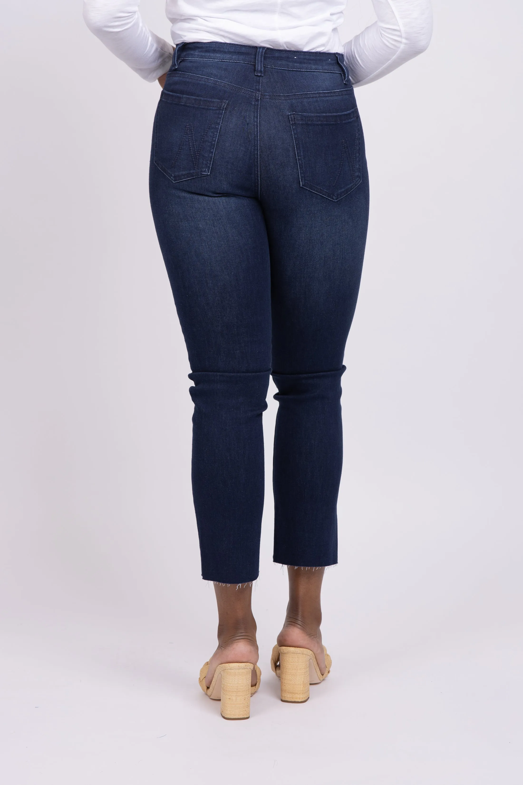 Nic Zoe Nz 28" Mid Rise Straight Ankle Jeans In Twilight