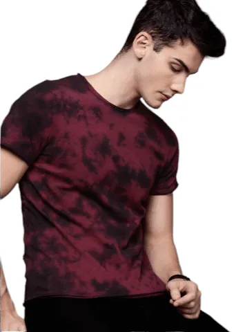 Pack of - 2 Men Short Sleeve Printed T-Shirt - Marron-Grey