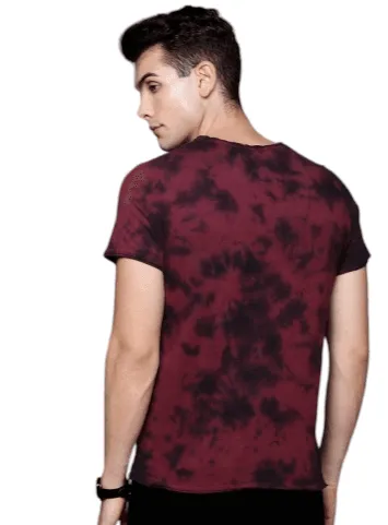 Pack of - 2 Men Short Sleeve Printed T-Shirt - Marron-Grey
