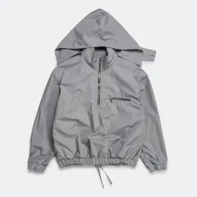Popeline Waxed Windbreaker - Inox