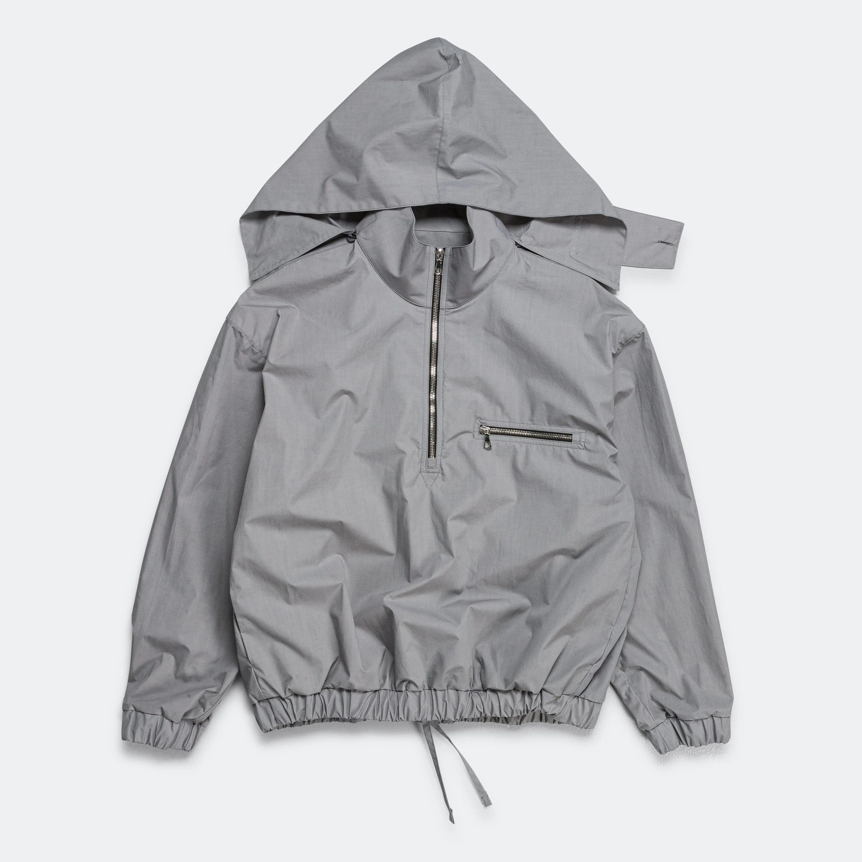 Popeline Waxed Windbreaker - Inox