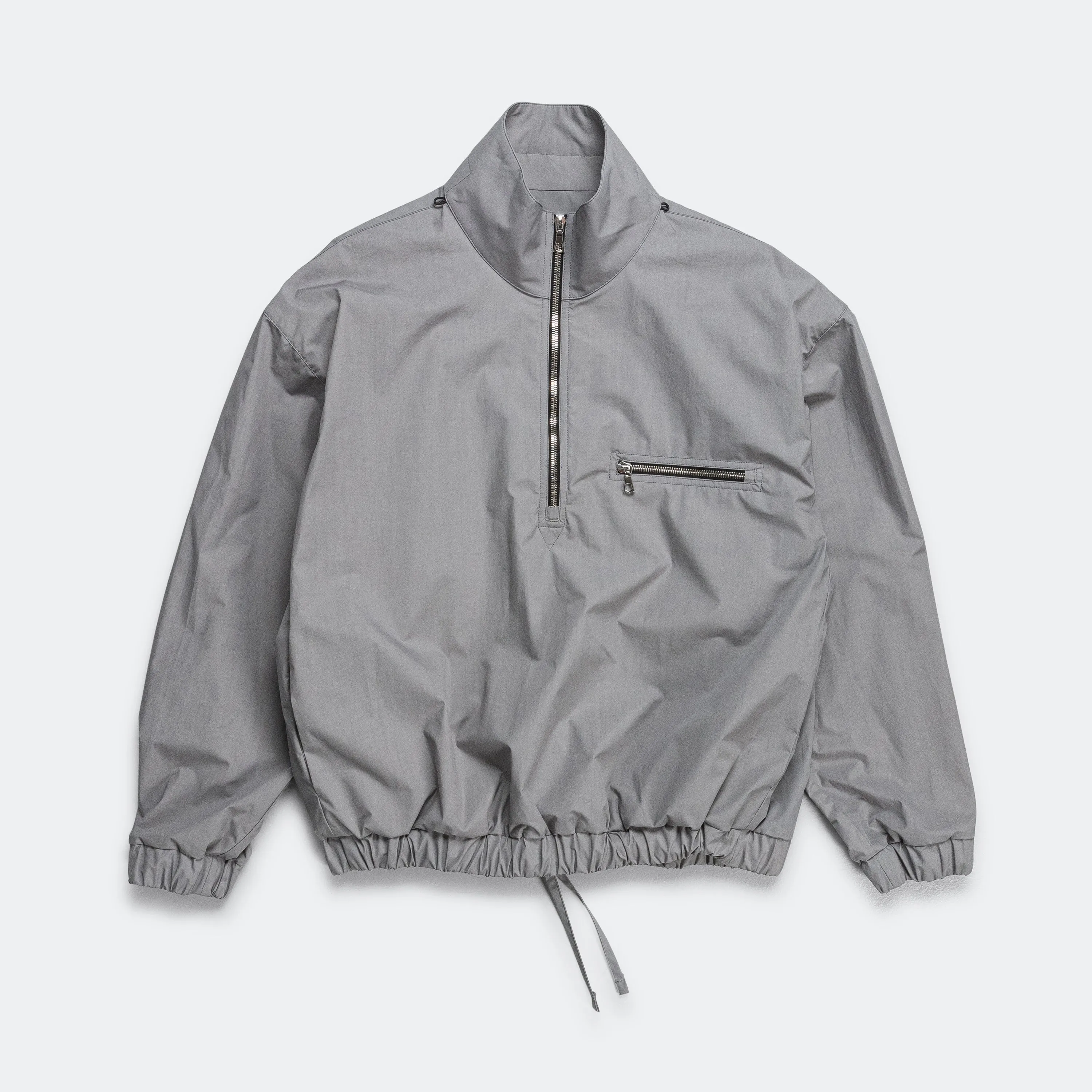 Popeline Waxed Windbreaker - Inox