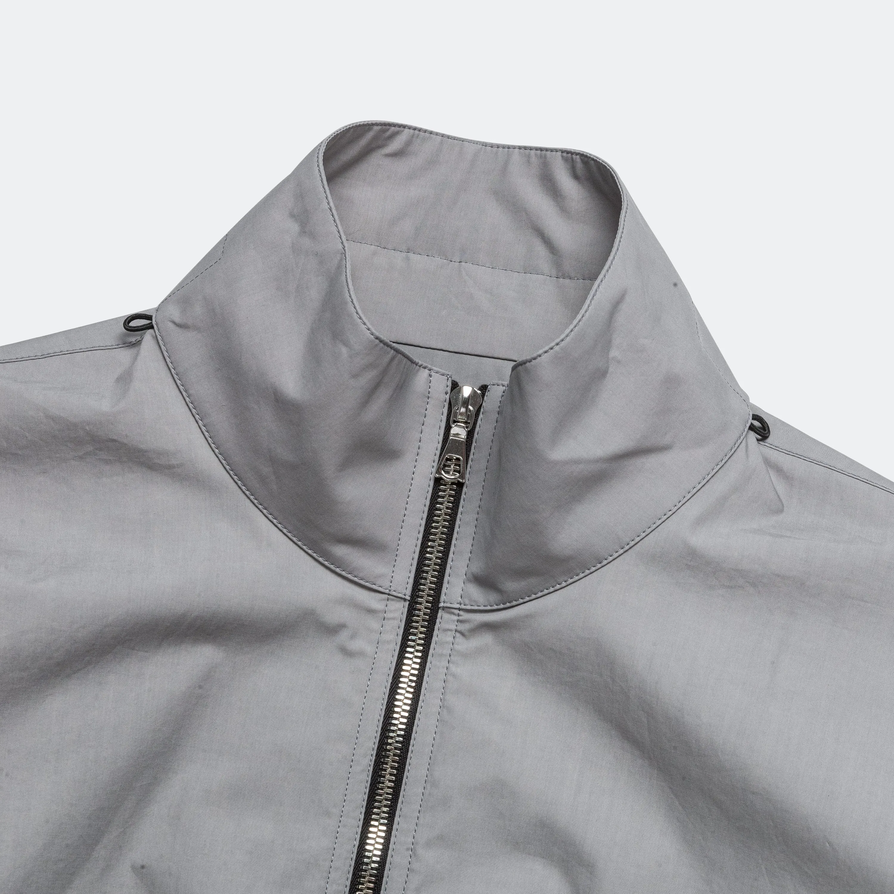 Popeline Waxed Windbreaker - Inox