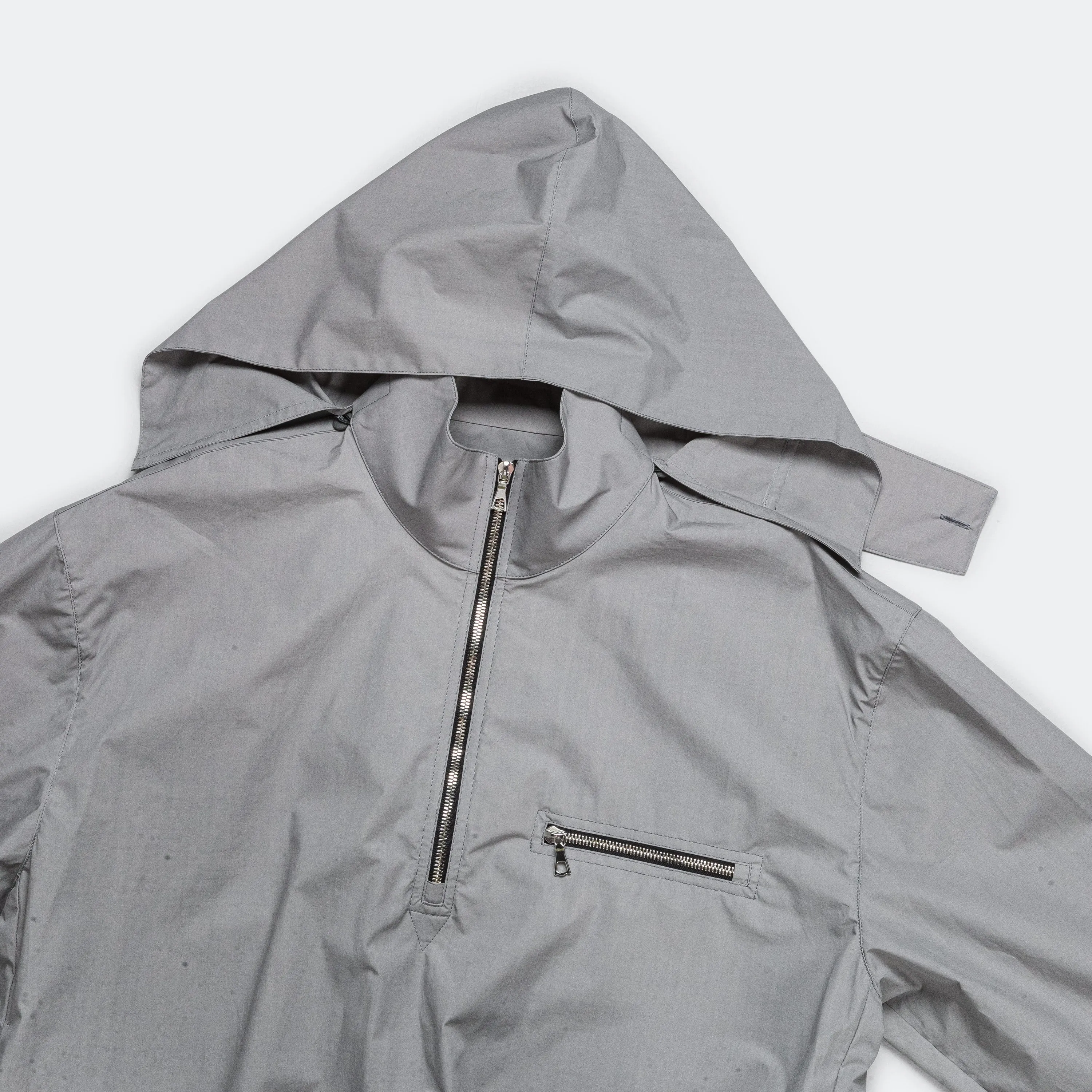 Popeline Waxed Windbreaker - Inox