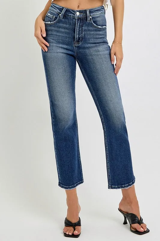 RISEN TUMMY CONTROL HIGH RISE  STRAIGHT JEANS 0-3XL