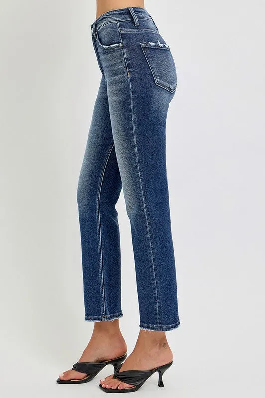 RISEN TUMMY CONTROL HIGH RISE  STRAIGHT JEANS 0-3XL