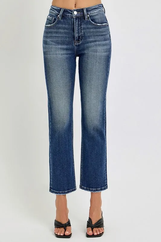 RISEN TUMMY CONTROL HIGH RISE  STRAIGHT JEANS 0-3XL