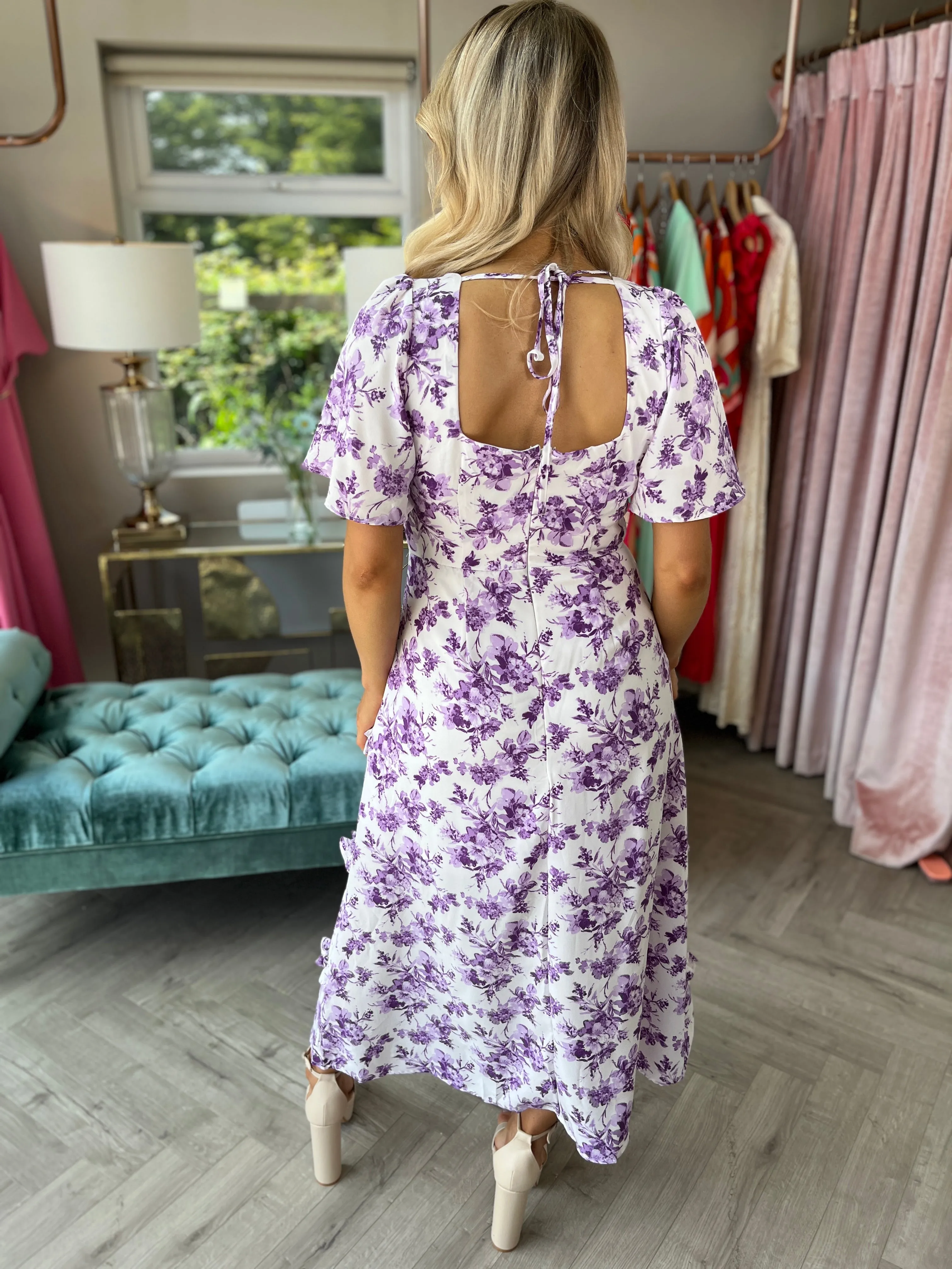 Sicily Purple Floral Dress