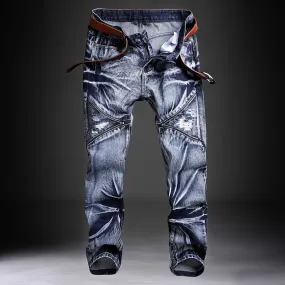The Offredi Classic Fashions Denim Biker Pant