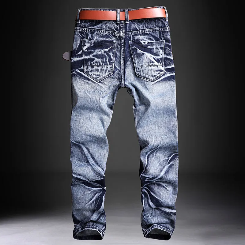 The Offredi Classic Fashions Denim Biker Pant