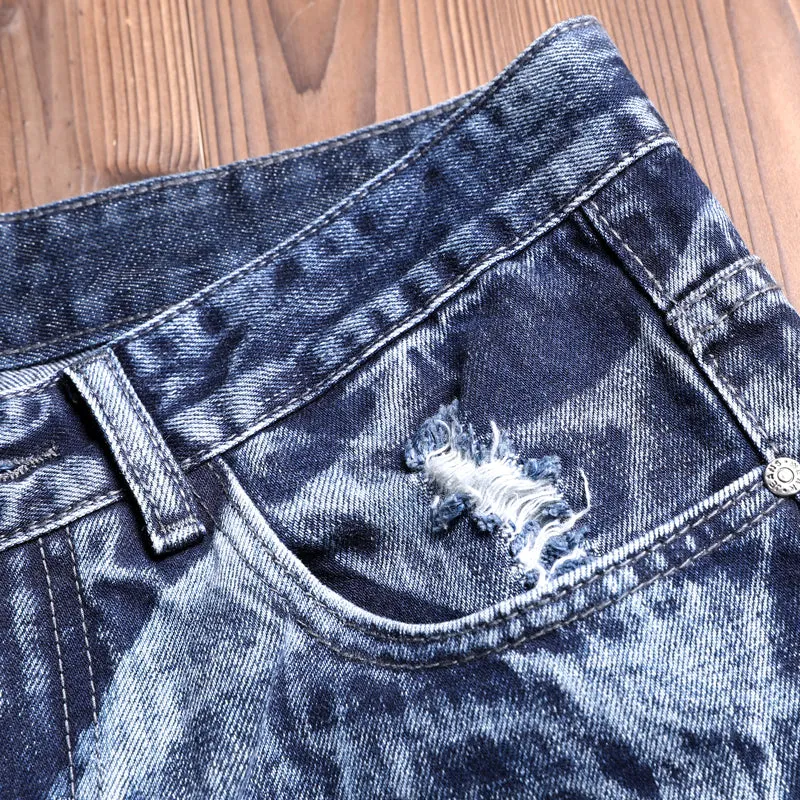 The Offredi Classic Fashions Denim Biker Pant
