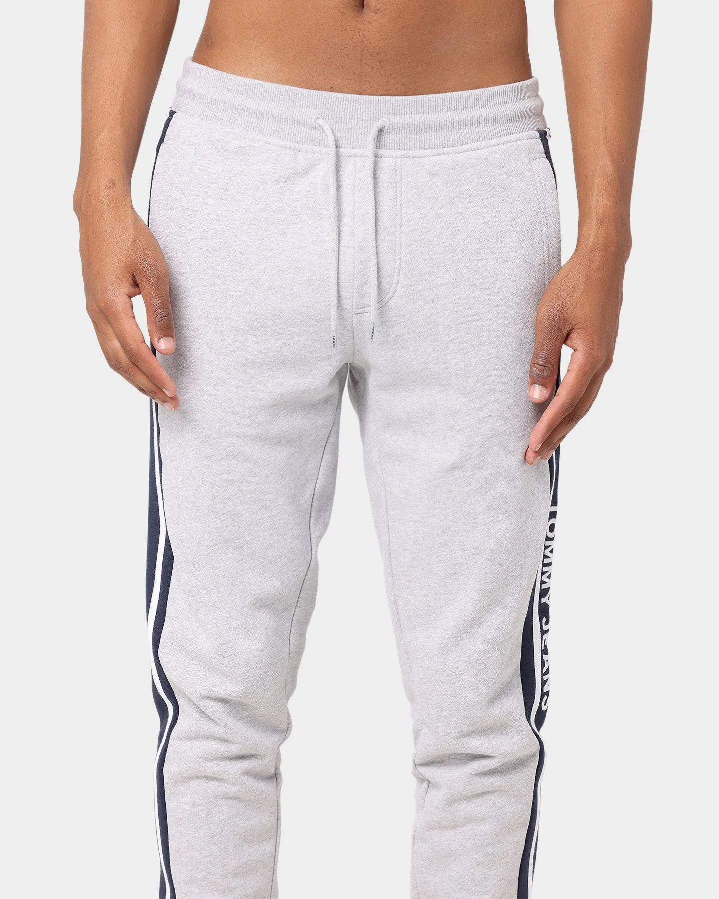 Tommy Jeans Rib Insert Track Pants Light Grey Heather