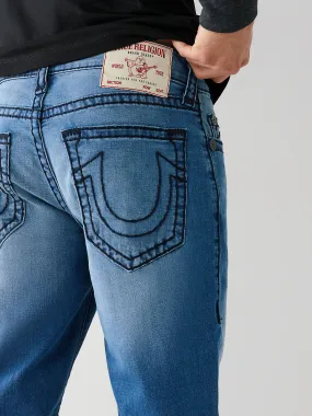 True Religion Mens Super T Geno Skinny Fit Blue Mid Rise Jeans